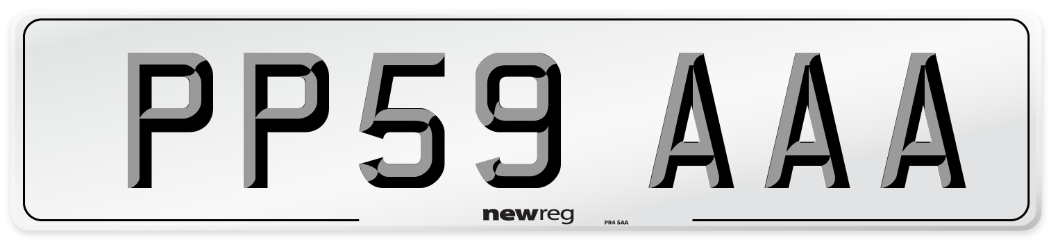 PP59 AAA Number Plate from New Reg